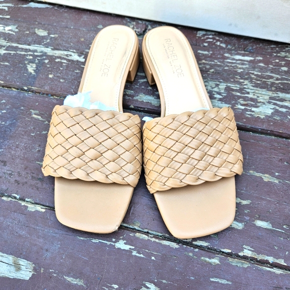 Rachel Zoe Tan Woven Slide Sandals Womens Size 10 - Picture 6 of 16